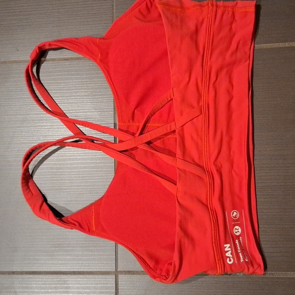 Lululemon Team Canada Energy Bra, Red, Strappy, Athletic, Gym, Size 10 - Picture 10 of 10